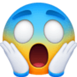 Visage qui hurle de peur - Facebook