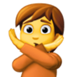 Personne faisant un geste d’interdiction - Facebook