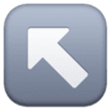 Flèche haut gauche - Facebook