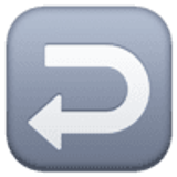 Flèche courbe gauche - Facebook