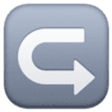 Flèche courbe droite - Facebook