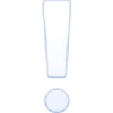 Point d’exclamation blanc - Facebook