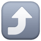 Flèche courbe haut - Facebook