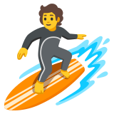 Personne faisant du surf - Noto Color Emoji