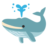 Baleine soufflant par son évent - Noto Color Emoji