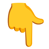 Main avec index pointant vers le bas - Noto Color Emoji