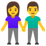 Femme et homme se tenant la main - Noto Color Emoji
