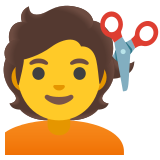 Personne qui se fait couper les cheveux - Noto Color Emoji