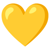 Cœur jaune - Noto Color Emoji