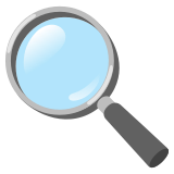 Loupe orientée à gauche - Noto Color Emoji