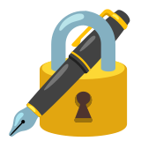 Cadenas fermé avec stylo - Noto Color Emoji
