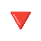 Triangle rouge pointant vers le bas - Noto Color Emoji
