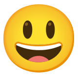 Visage souriant avec de grands yeux - Noto Color Emoji
