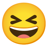 Visage souriant avec yeux plissés - Noto Color Emoji
