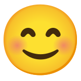 Visage souriant avec yeux rieurs - Noto Color Emoji