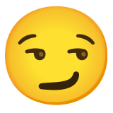 Visage avec un sourire malin - Noto Color Emoji