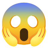 Visage qui hurle de peur - Noto Color Emoji
