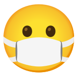 Visage avec masque - Noto Color Emoji