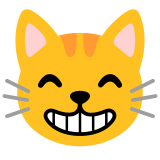 Chat qui sourit avec des yeux rieurs - Noto Color Emoji