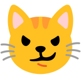 Chat avec sourire en coin - Noto Color Emoji