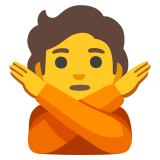 Personne faisant un geste d’interdiction - Noto Color Emoji