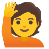 Personne qui lève la main - Noto Color Emoji