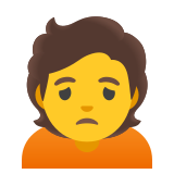 Personne fronçant les sourcils - Noto Color Emoji