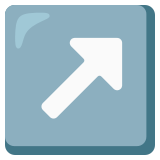 Flèche haut droite - Noto Color Emoji