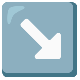 Flèche bas droite - Noto Color Emoji