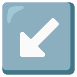 Flèche bas gauche - Noto Color Emoji