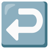 Flèche courbe gauche - Noto Color Emoji