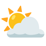 Soleil derrière les nuages - Noto Color Emoji