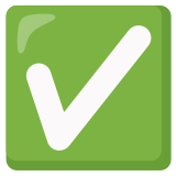 Bouton coché - Noto Color Emoji