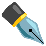 Stylo plume noir - Noto Color Emoji