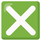 Bouton croix - Noto Color Emoji