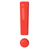 Point d’exclamation rouge - Noto Color Emoji