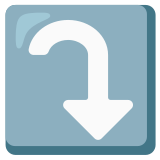 Flèche courbe bas - Noto Color Emoji