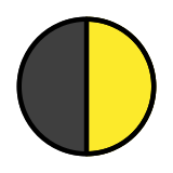 Premier quartier de lune - OpenMoji