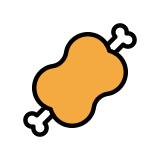 Viande sur un os - OpenMoji