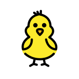 Poussin de face - OpenMoji