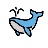 Baleine soufflant par son évent - OpenMoji