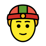 Homme avec casquette chinoise - OpenMoji