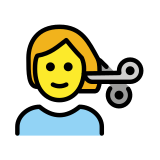 Personne qui se fait couper les cheveux - OpenMoji