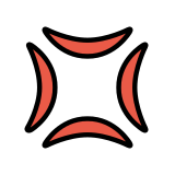 Symbole de colère - OpenMoji