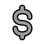 Symbole dollar - OpenMoji