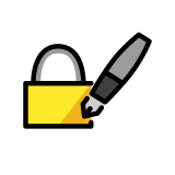 Cadenas fermé avec stylo - OpenMoji