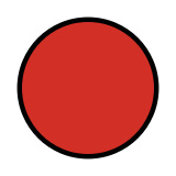 Disque rouge - OpenMoji