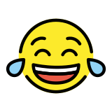 Visage riant aux larmes - OpenMoji