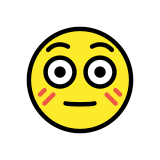 Visage qui rougit - OpenMoji