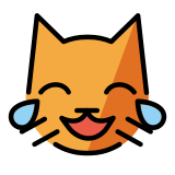 Chat qui pleure de joie - OpenMoji